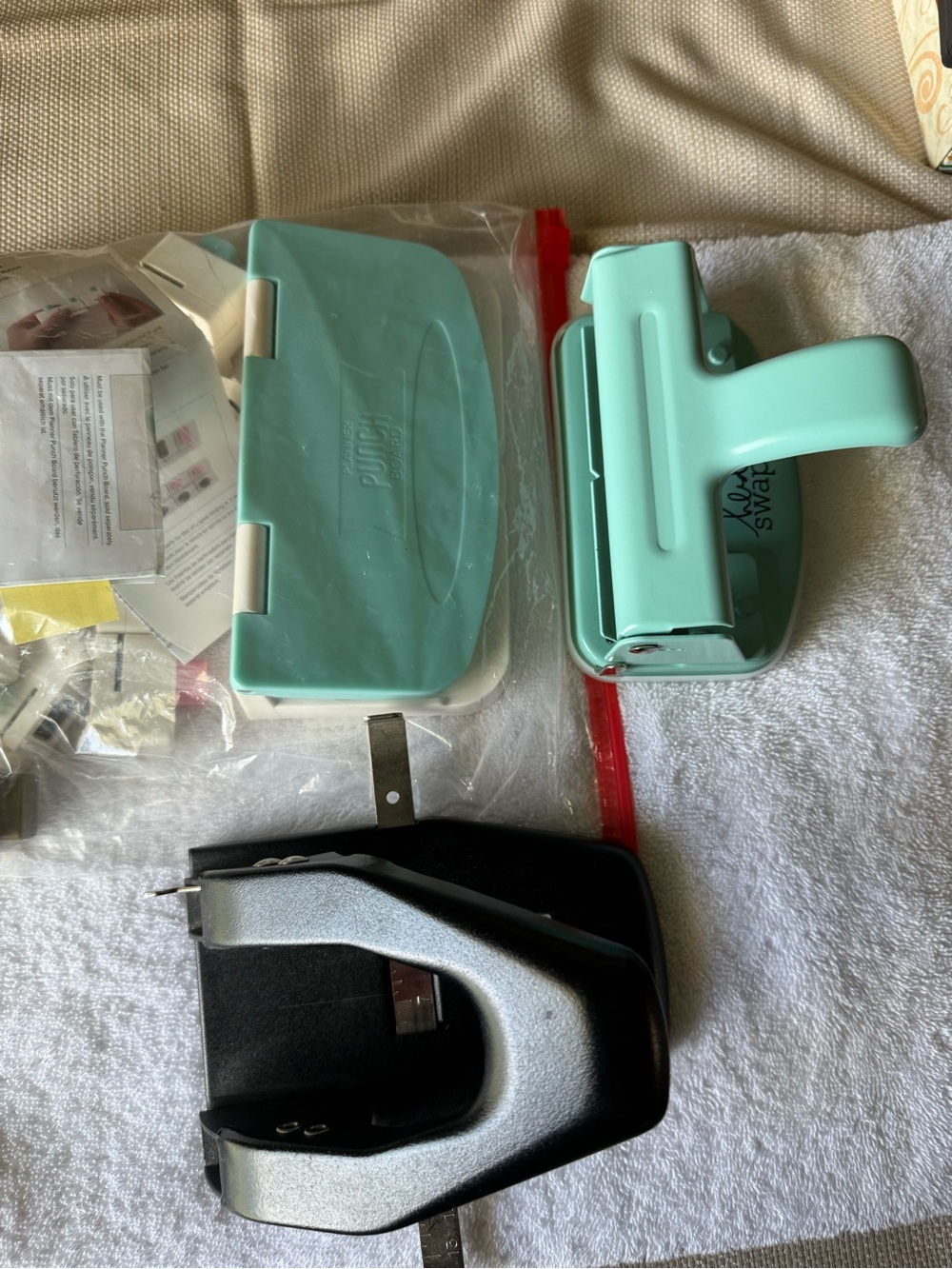 Heidi Swapp Mint Green Home Office Punch & Tool Set